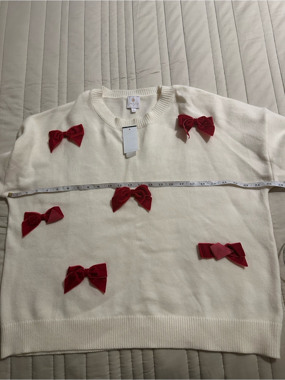 J.Marie Jenna Long Sleeve Bow front Sweater - Picture 16 of 16